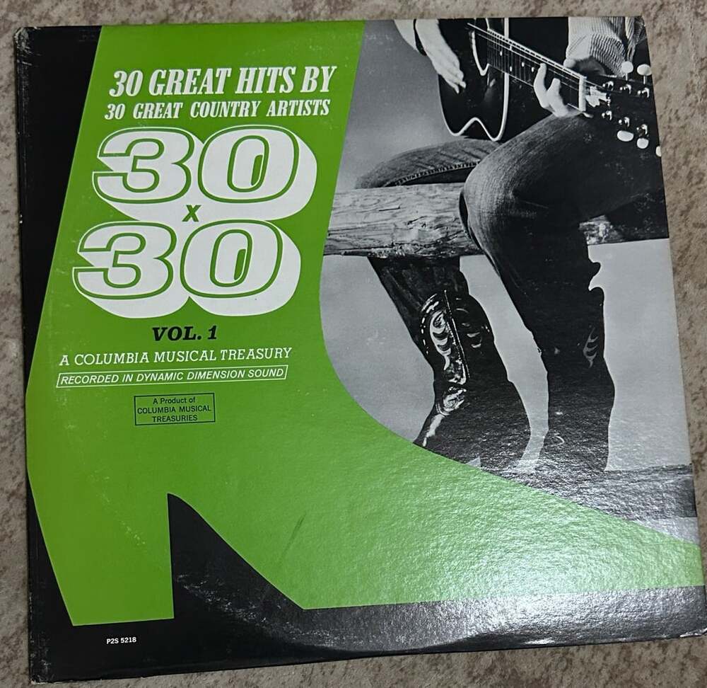 Various - 30 Great Hits By 30 Great Country Artists Vol. 1 Vinyl LP (2) albums